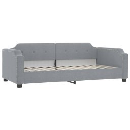 vidaXL Slaapbank met matras 90x200 cm stof lichtgrijs