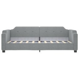 vidaXL Slaapbank 90x200 cm stof lichtgrijs