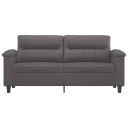 vidaXL Tweezitsbank 140 cm kunstleer grijs