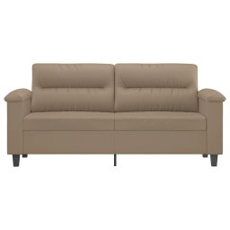 vidaXL Tweezitsbank 140 cm kunstleer cappuccinokleurig