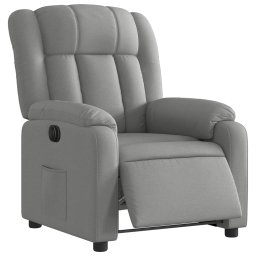 vidaXL Fauteuil elektrisch verstelbaar stof lichtgrijs