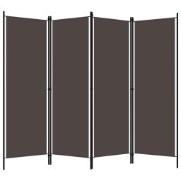 vidaXL Kamerscherm met 4 panelen 200x180 cm bruin