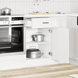 vidaXL Onderkast "Porto" bewerkt hout hoogglans wit