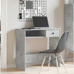vidaXL Bureau 80x40x75 cm bewerkt hout betongrijs