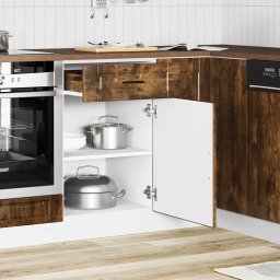 vidaXL Onderkast "Porto" bewerkt hout gerookt eikenkleurig