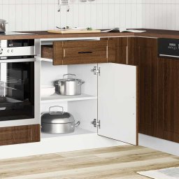 vidaXL Onderkast "Porto" bewerkt hout bruin eikenkleur
