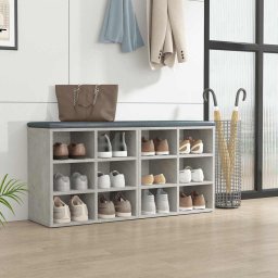 vidaXL Schoenenkasten 2 st 52,5x30x50 cm betongrijs