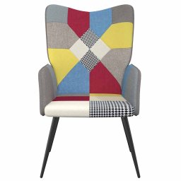vidaXL Relaxstoel patchwork stof