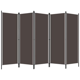 vidaXL Kamerscherm met 5 panelen 250x180 cm bruin