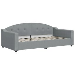vidaXL Slaapbank met matras 90x190 cm stof lichtgrijs