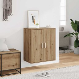 vidaXL Schoenenkast 60x35x70 cm bewerkt hout artisanaal eikenkleur