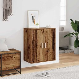 vidaXL Schoenenkast 60x35x70 cm bewerkt hout oud houtkleurig