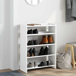 vidaXL Schoenenrek 60x25x81 cm bewerkt hout wit