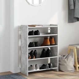 vidaXL Schoenenrek 60x25x81 cm bewerkt hout betongrijs