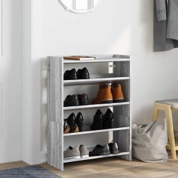 vidaXL Schoenenrek 60x25x81 cm bewerkt hout grijs sonoma eikenkleurig