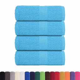 vidaXL Washandjes FROGN 4 st Turquoise 30 x 30 cm 360 100% Katoen