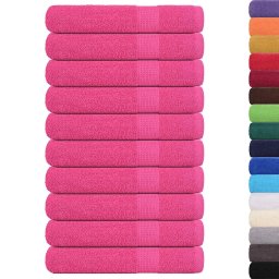 vidaXL Handdoeken FROGN 10 st 100x200 cm 360 g/m² roze
