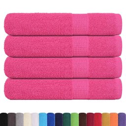 vidaXL Handdoeken FROGN 4 st 100x200 cm 360 g/m² roze