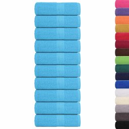vidaXL Washandjes FROGN 10 st Turquoise 30 x 30 cm 360 100% Katoen
