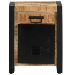 vidaXL Nachtkastje 40x30x50 cm massief ruw mangohout