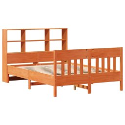 vidaXL Bed met matras massief grenenhout wasbruin 140x190 cm