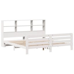 vidaXL Bedframe zonder matras massief grenenhout wit 180x200 cm