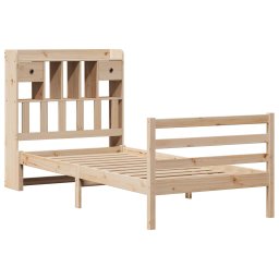 vidaXL Bed met boekenkast zonder matras massief grenenhout 75x190 cm