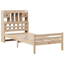 vidaXL Bed met boekenkast zonder matras massief grenenhout 100x200 cm
