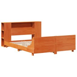 vidaXL Bed met matras massief grenenhout wasbruin 140x190 cm