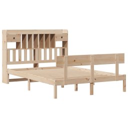 vidaXL Bed met boekenkast zonder matras massief grenenhout 140x200 cm