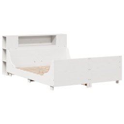 vidaXL Bedframe zonder matras massief grenenhout wit 150x200 cm