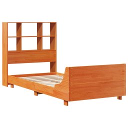 vidaXL Bedframe zonder matras massief grenenhout wasbruin 75x190 cm