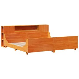 vidaXL Bedframe zonder matras massief grenenhout wasbruin 200x200 cm