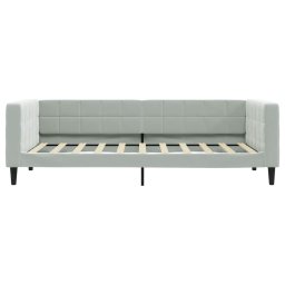 vidaXL Slaapbank 90x190 cm fluweel lichtgrijs