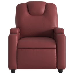 vidaXL Fauteuil verstelbaar kunstleer wijnrood