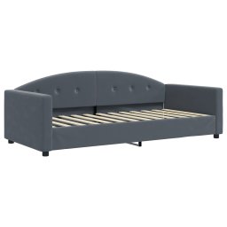 vidaXL Slaapbank met matras 90x200 cm fluweel donkergrijs