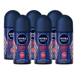 Nivea Men Dry Impact Roll-on Voordeelverpakking