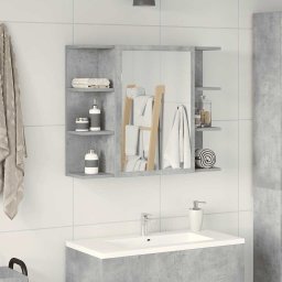 vidaXL Badkamerspiegelkast 80x20,5x64 cm bewerkt hout betongrijs