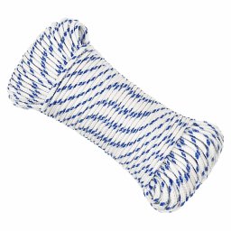 vidaXL Boot touw 4 mm 50 m polypropyleen wit