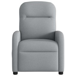 vidaXL Fauteuil verstelbaar stof lichtgrijs