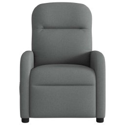 vidaXL Fauteuil verstelbaar stof donkergrijs