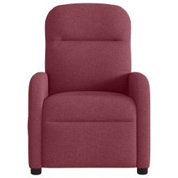 vidaXL Fauteuil verstelbaar stof wijnrood