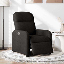 vidaXL Fauteuil verstelbaar elektrisch stof zwart
