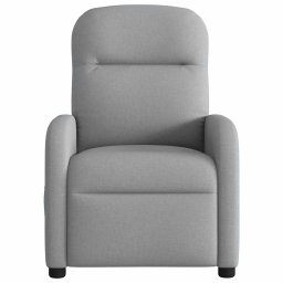vidaXL Massagestoel verstelbaar stof lichtgrijs