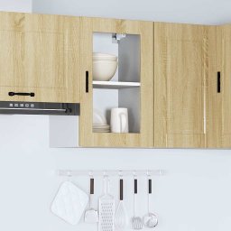 vidaXL Keukenbovenkast met glazen deur Porto sonoma eikenkleurig