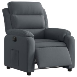 vidaXL Fauteuil elektrisch verstelbaar stof donkergrijs