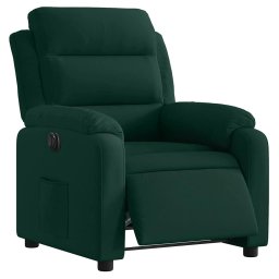 vidaXL Fauteuil verstelbaar elektrisch stof donkergroen