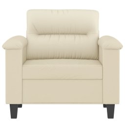 vidaXL Fauteuil 60 cm kunstleer crèmekleurig