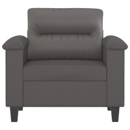 vidaXL Fauteuil 60 cm kunstleer grijs