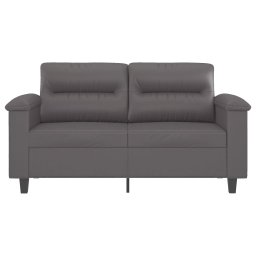 vidaXL Tweezitsbank 120 cm kunstleer grijs